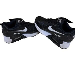 Nike Air Max 90 Kids Sneakers Black Low Top Hook Loop Strap CD6868-001 Size 11C